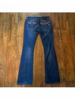 Gorgeous Miss Me Boot Jeans Embellished Pockets With 33-1/2” Inseam
